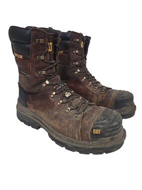 CATERPILLAR Men's 8'' Hauler XL Composite Toe Composite Plate Boots Brown 11W